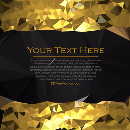 Free Cool Gold Low Poly Background Template Illustrator