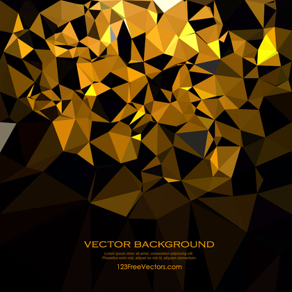 Free Cool Gold Polygonal Triangle Background Graphic