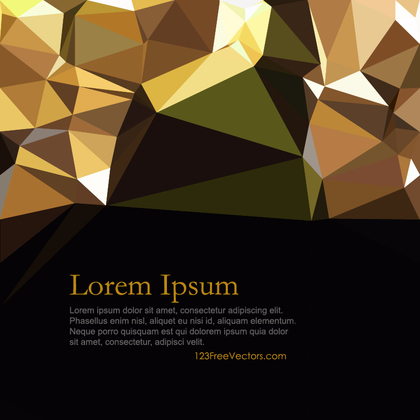 Free Abstract Cool Gold Polygonal Triangle Background Illustration