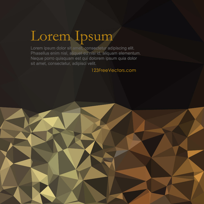 Free Abstract Cool Gold Polygonal Triangular Background Design