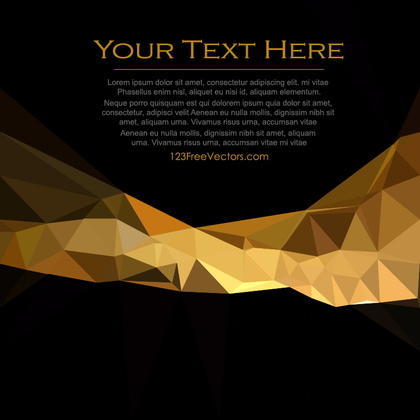 Free Cool Gold Polygon Pattern Background Vector Image