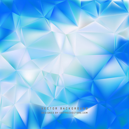 Free Blue and White Polygon Triangle Background Illustration