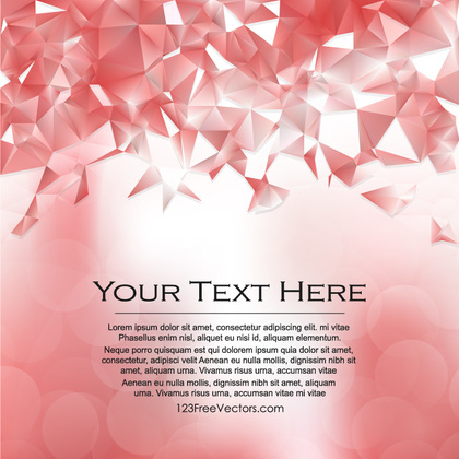 Free Abstract Red and White Polygonal Background Template Illustration
