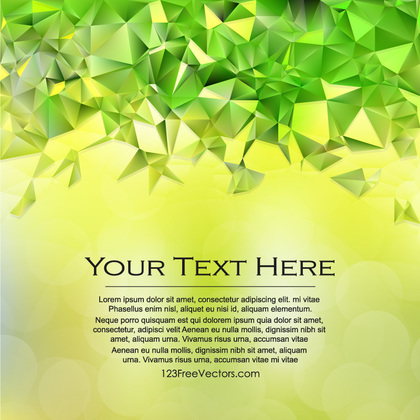 Free Green and Yellow Polygon Pattern Background Vector Illustration