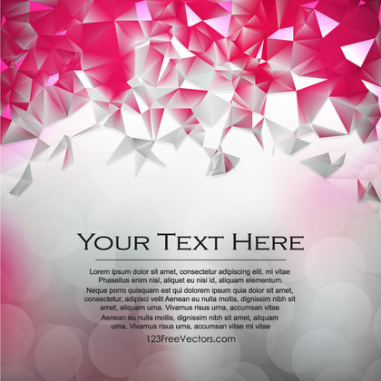 Free Pink and Grey Low Poly Background Template Graphic