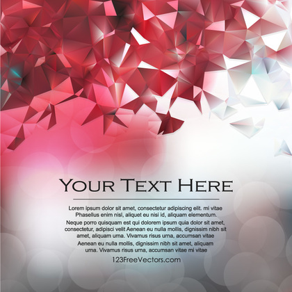 Free Red and Grey Polygonal Triangle Background Vector Graphic