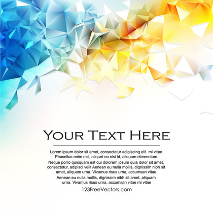 Free Abstract Blue Orange and White Polygon Background Vector