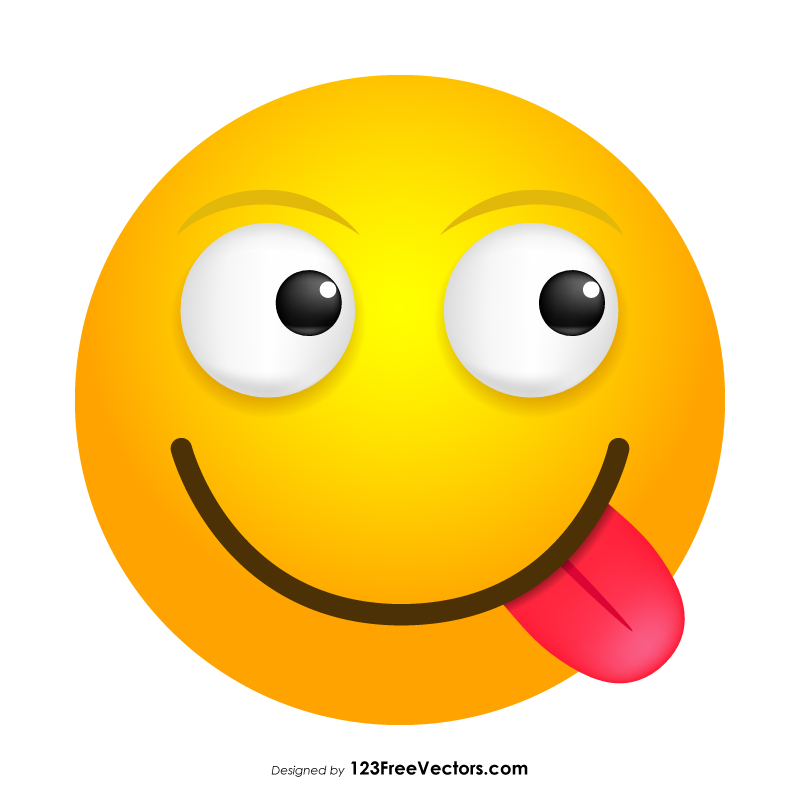 Face Savoring Food Emoji Icons Vector