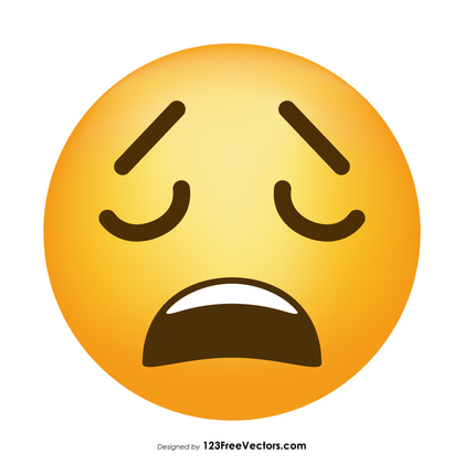 Weary Face Emoji