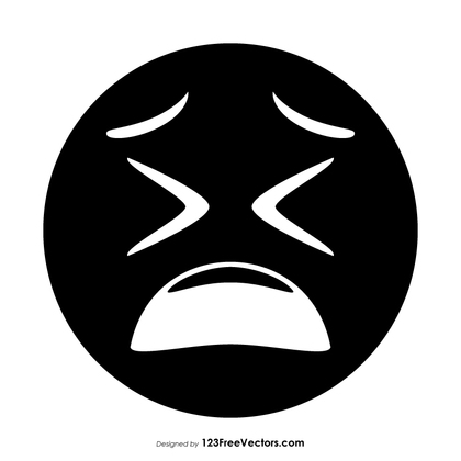 Black Weary Face Emoji