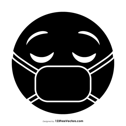 Black Face with Medical Mask Emoji