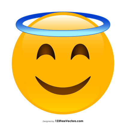 Smiling Face with Halo Emoji Vector Download