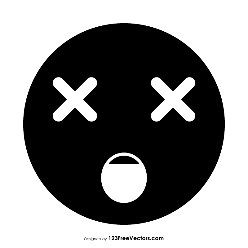 Black Dizzy Face Emoji