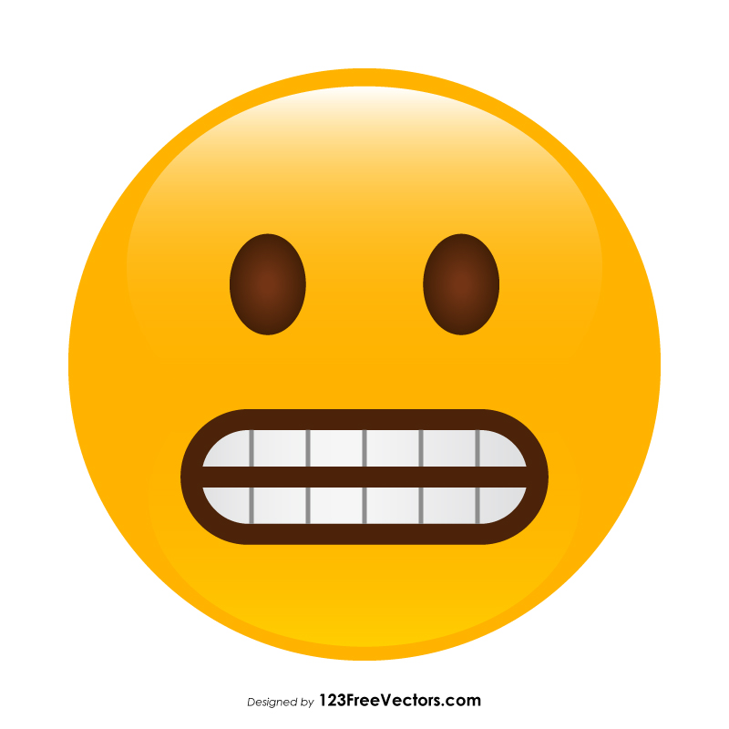 Grimacing Face Emoji Vector