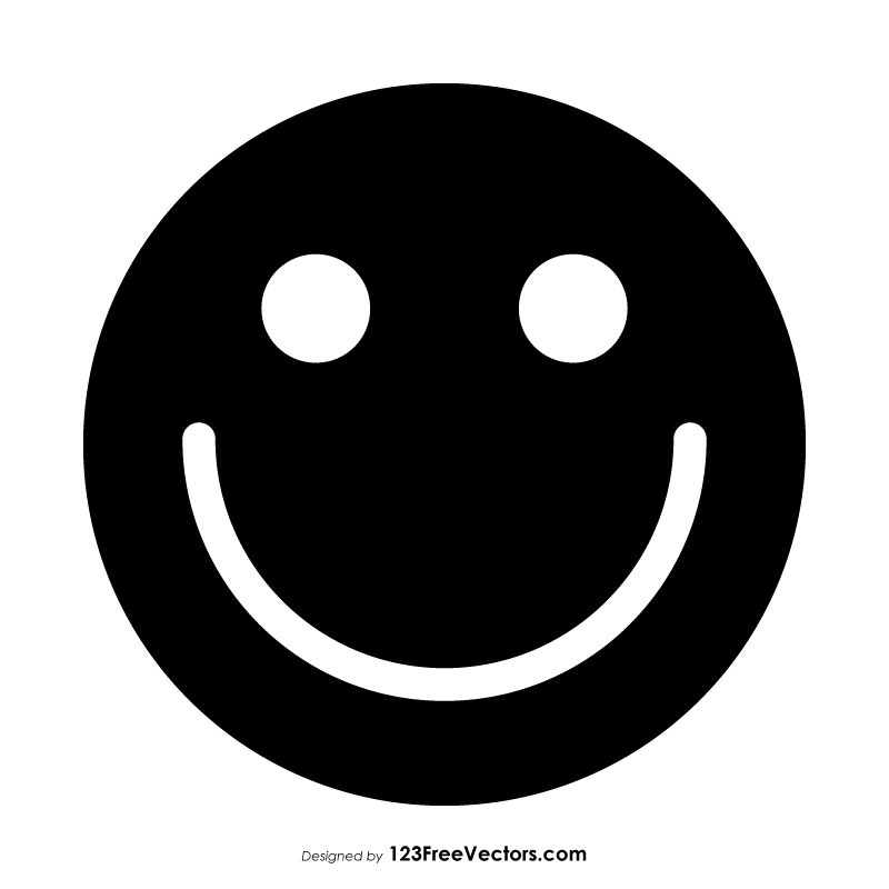 Black Smiley Face Symbol