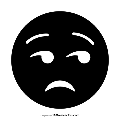 Black Unamused Face Emoji