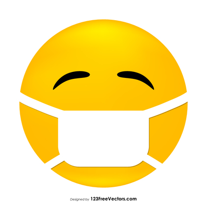 Face with Medical Mask Emoji Vector
