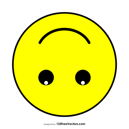 Upside-Down Face Emoji Vector