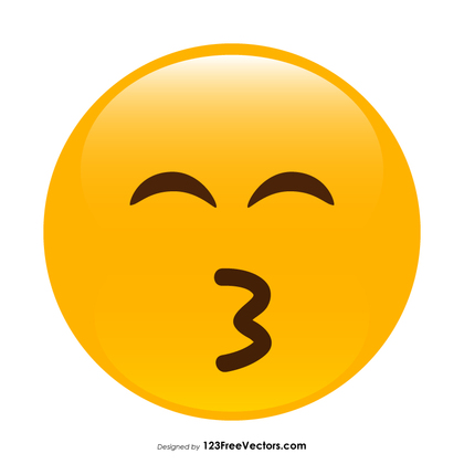 Kissing Face with Smiling Eyes Emoji