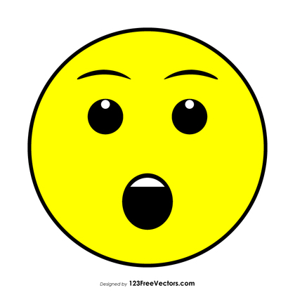 Face with Open Mouth Emoji Vector Download