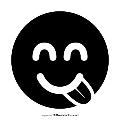 Black Face Savoring Food Emoji