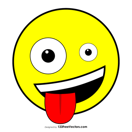 Grinning Face with One Large and One Small Eye Clipart