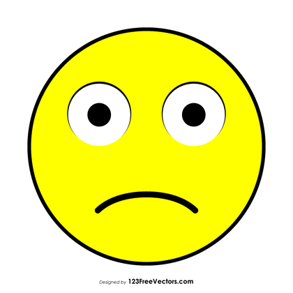 Slightly Frowning Face Emoji Vector