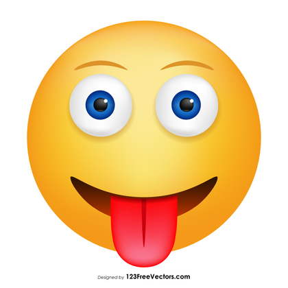 Face with Tongue Emoji Clipart