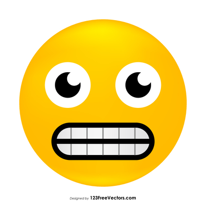 Grimacing Face Emoji Vector Download