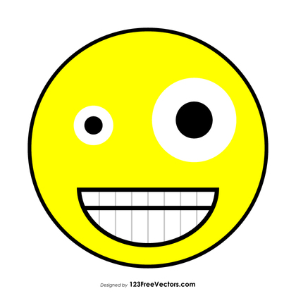 Zany Face Emoji Vector
