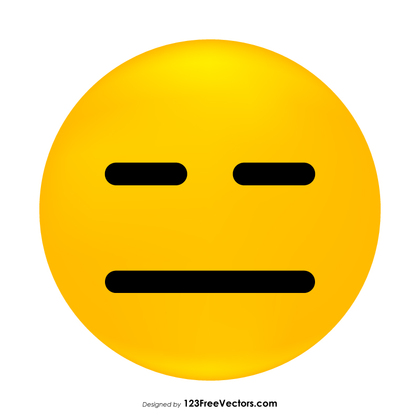 Expressionless Face Emoji Vector
