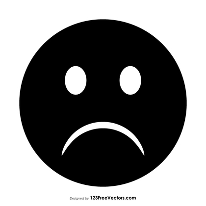 Black Frowning Face Emoji