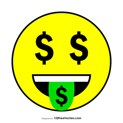 Money-Mouth Face Emoji Clipart