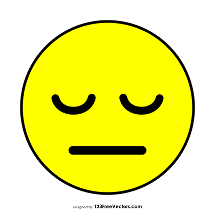 Pensive Face Emoji Vector Download