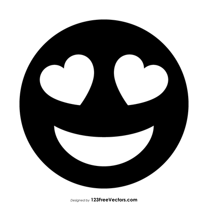 Black Smiling Face with Heart-Eyes Emoji