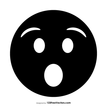 Black Astonished Face Emoji