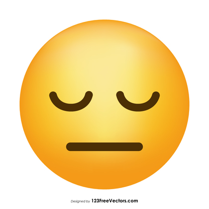 Pensive Face Emoji Graphics