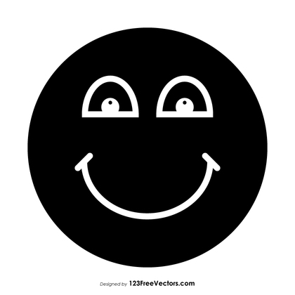 Black Happy Face Emoji