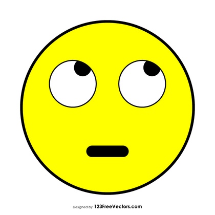 Face with Rolling Eyes Emoji Vector Free