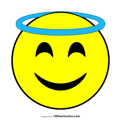 Smiling Face with Halo Emoji Clipart