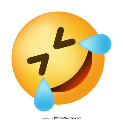 Rolling on The Floor Laughing Emoji Vector Free