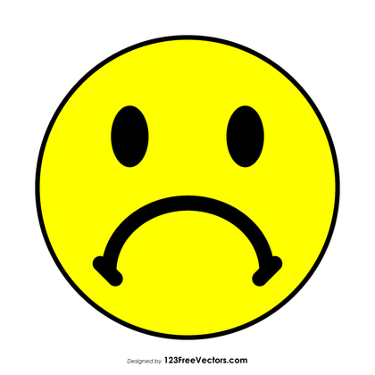 Frowning Face Emoji Vector