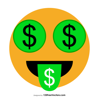 Money-Mouth Face Emoji Vector Free