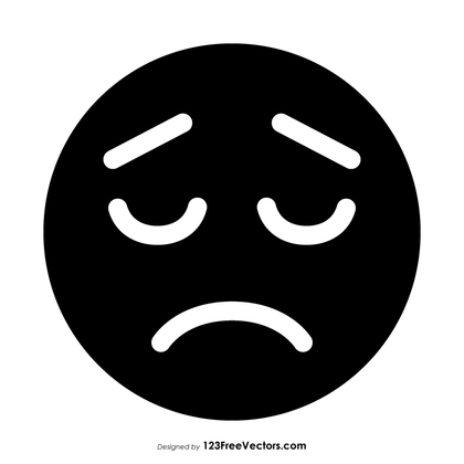 Black Sad Face Emoji