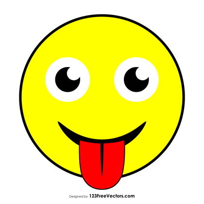 Face with Stuck-Out Tongue Emoji Vector Download