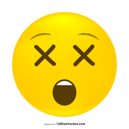 Dizzy Face Emoji Vector