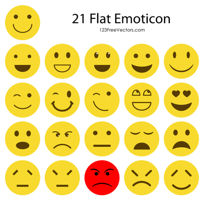 Flat Emoji Icons
