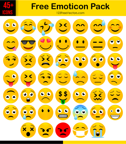 Free Emoticon Icons Pack Download
