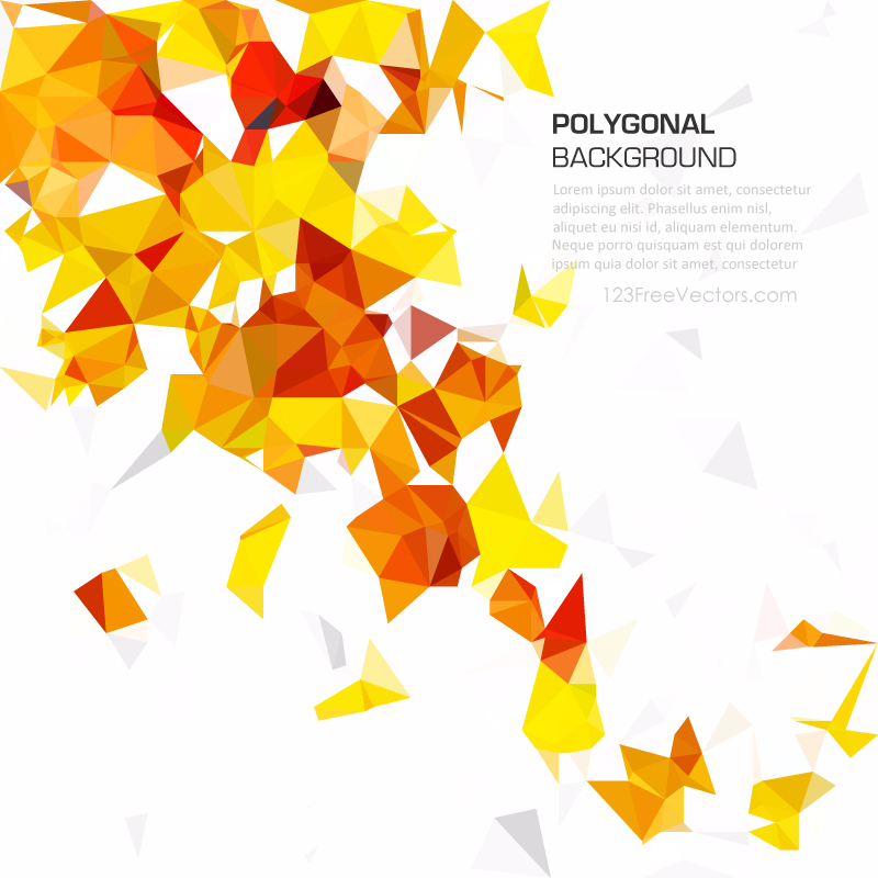 Low Poly Yellow Orange Background Clip Art