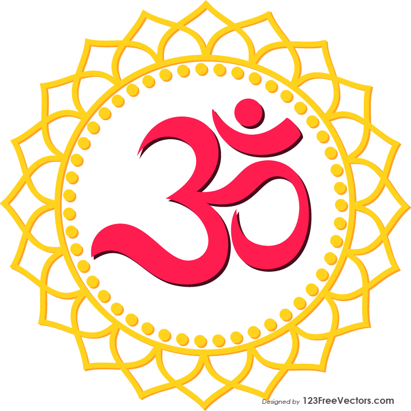 Aum Symbol Sticker Vector